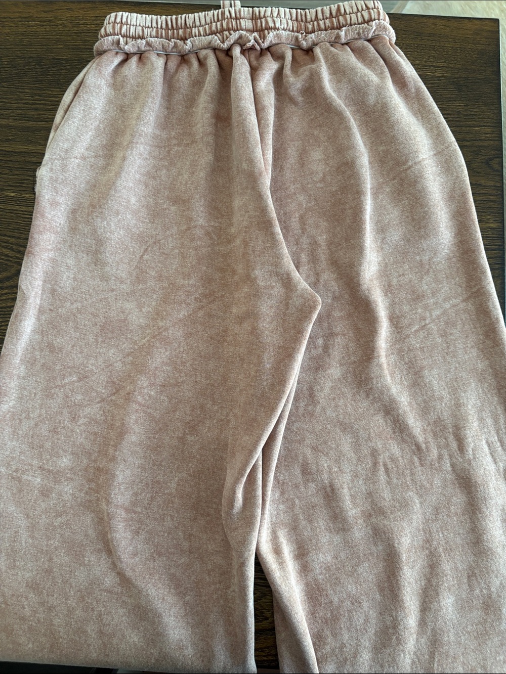 Zenana Acid Washed Palazzo Pants Cropped & Wide leg in Color Rust Size Small - Picture 7 of 8